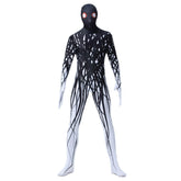 Halloween Adult Men Full Body Lycra Spandex Black Horror Ghost Zentai Suit Cosplay Costumes - INSWEAR